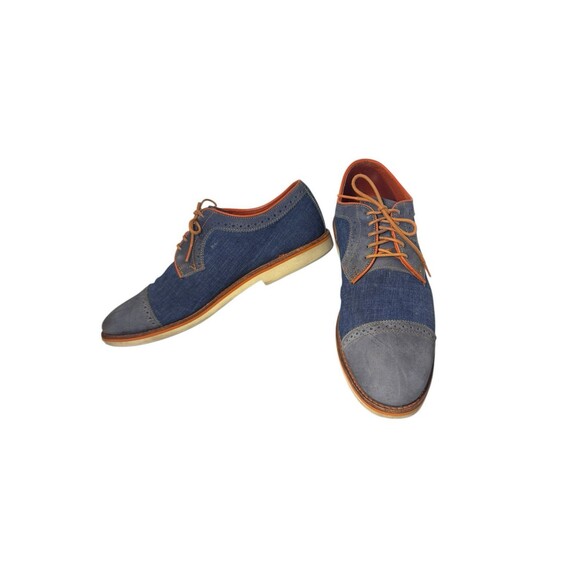 Allen Edmonds Baton Rouge Blue And Denim Cap Toe Dress Shoes 3711 US 12 B main image 9